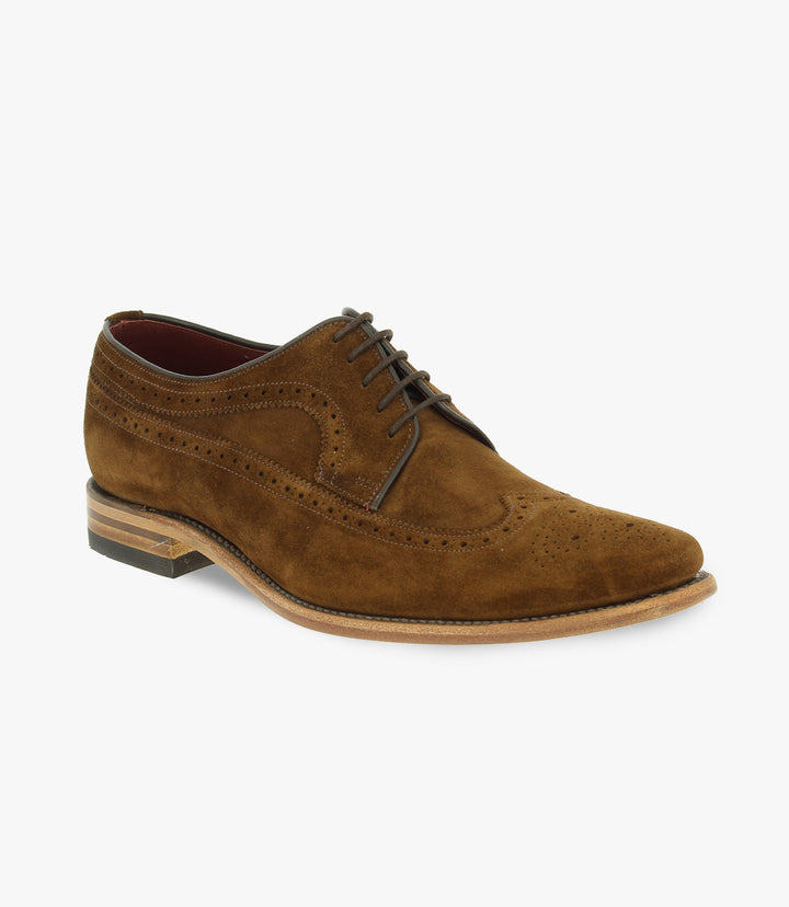 LOAKE CLINT-DIS BROWN DERBY BROGUE LEATHER SOLE F-MEDIUM