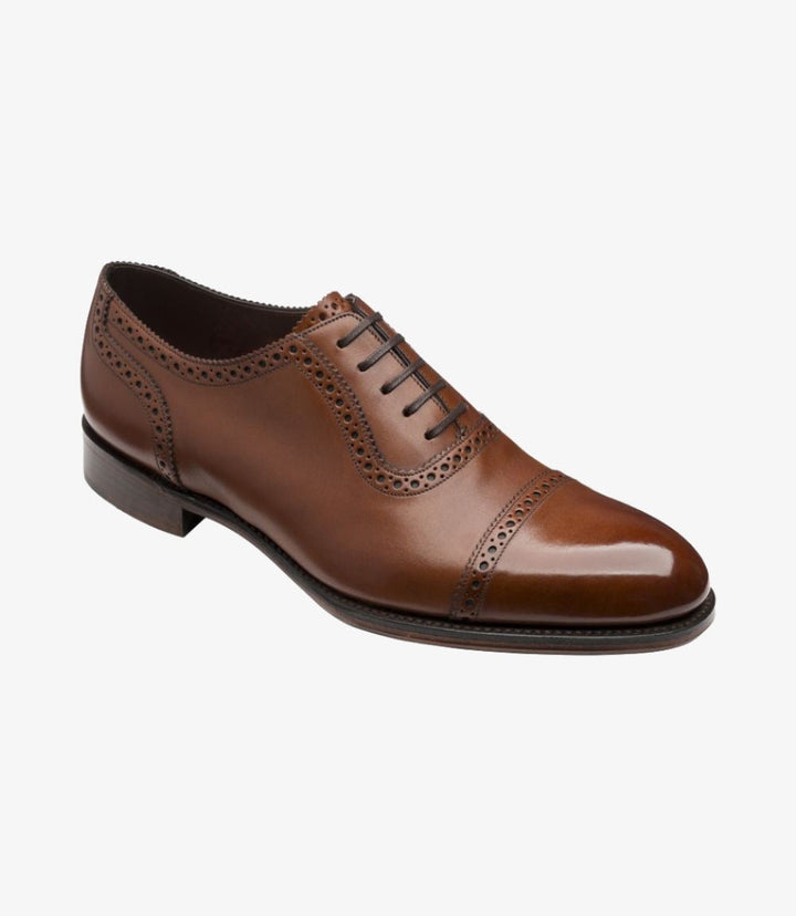 LOAKE TRINITY DEEP MAHOGANY OXFORD TOE CAP