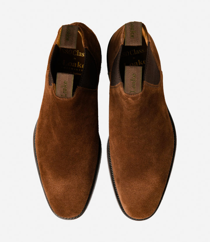 LOAKE EMSWORTH POLO SUEDE CHELSEA RUBBER SOLE F-MEDIUM