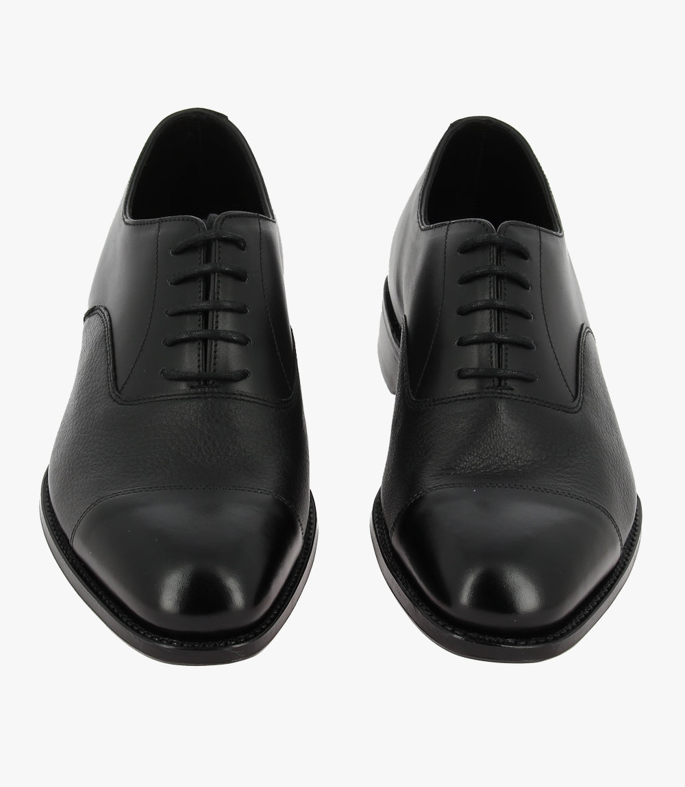 LOAKE FULLERTON BLACK OXFORD TOE CAP LEATHER SOLE G-WIDE