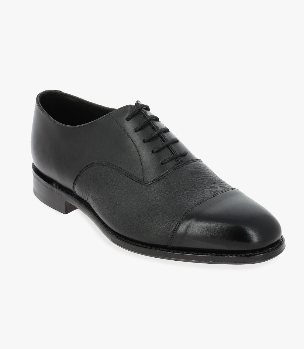 LOAKE FULLERTON BLACK OXFORD TOE CAP LEATHER SOLE G-WIDE