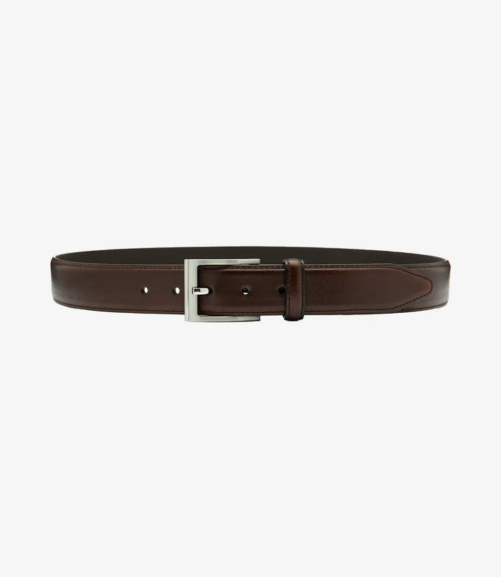 LOAKE PHILIP DARK BROWN LEATHER BELT