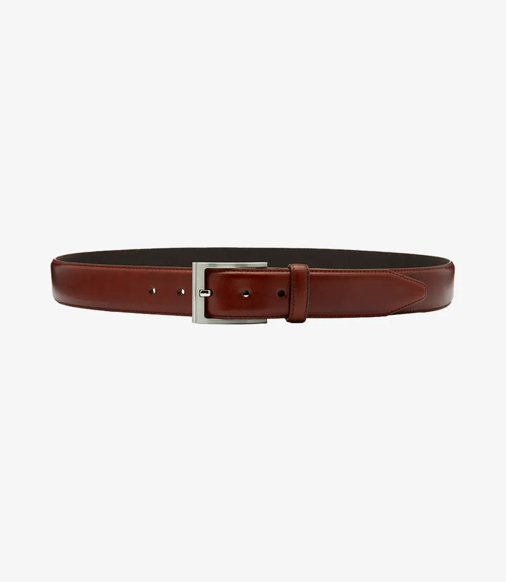 PHILIP MAHOGANY LEATHER BELT