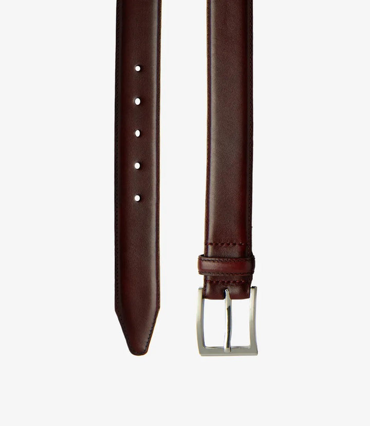 PHILIP BURGUNDY LEATHER BELT