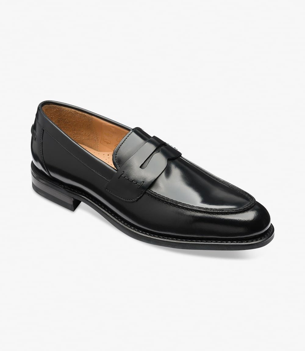 LOAKE 356-DIS BLACK-DIS LOAFER SLIP ON RUBBER SOLE F-MEDIUM