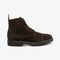 LOAKE AQUARIUS DARK BROWN SUEDE DERBY BOOT RUBBER SOLE G-WIDE