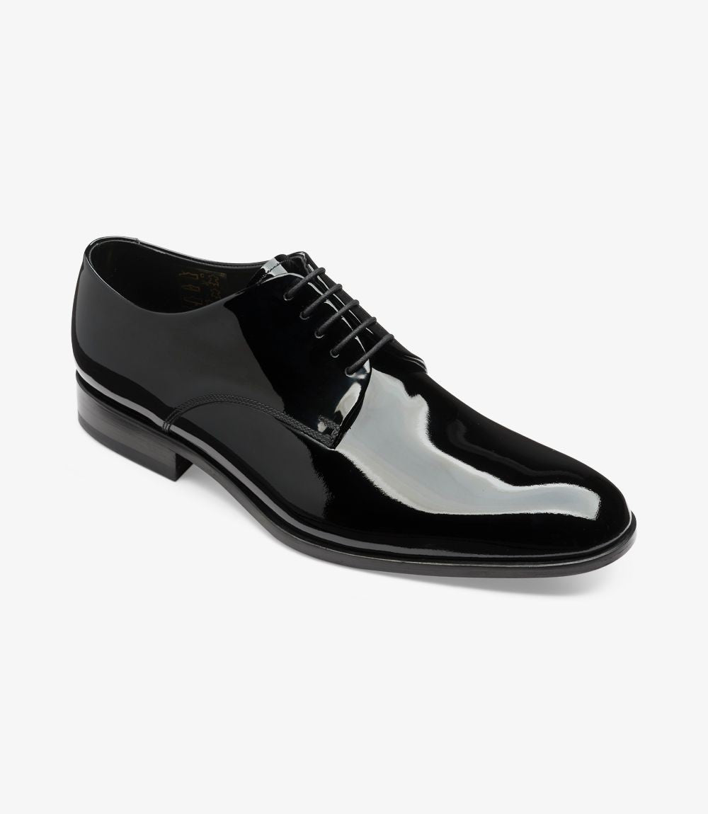 LOAKE BOW-DIS BLACK-DIS DERBY LEATHER SOLE F-MEDIUM