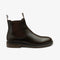 LOAKE DUCKSWORTH DARK BROWN CHELSEA BOOT SLIP ON RUBBER SOLE F-MEDIUM