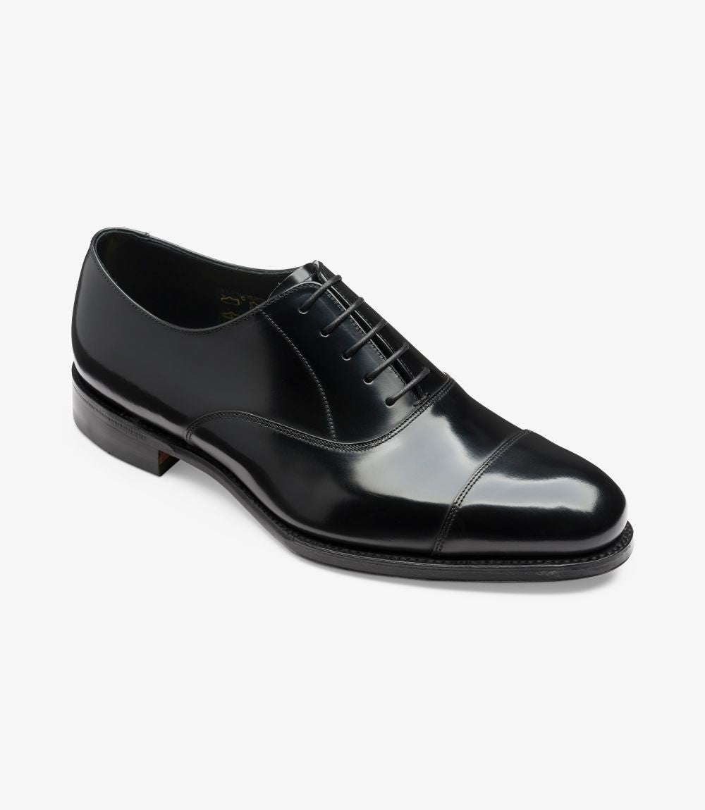 LOAKE ELGIN-DIS BLACK-DIS OXFORD TOE CAP LEATHER SOLE G-WIDE