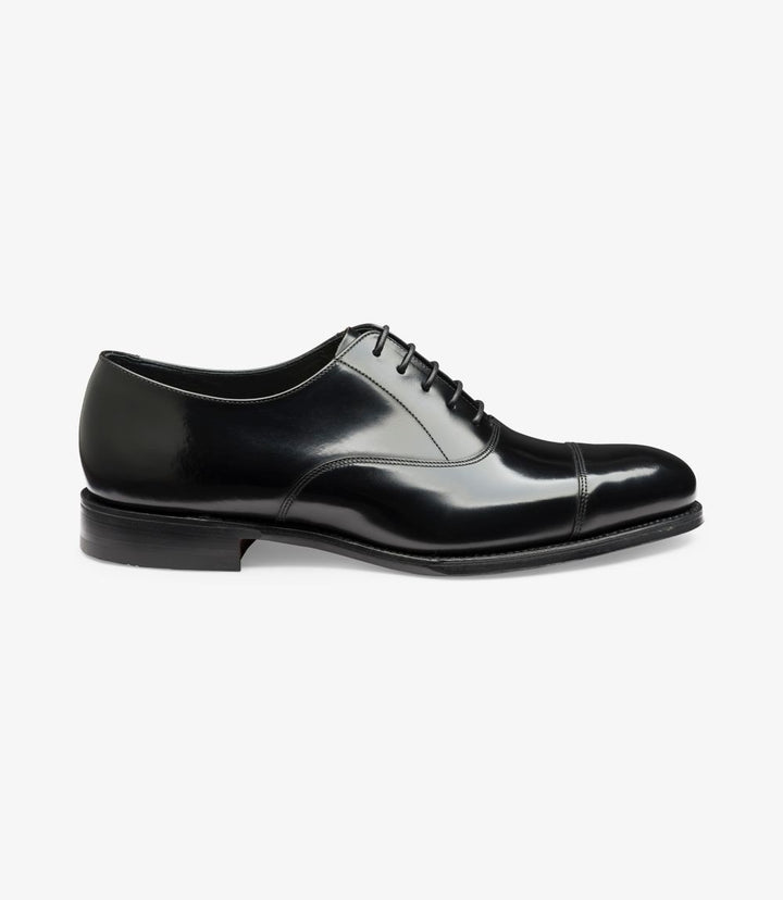 LOAKE ELGIN-DIS BLACK-DIS OXFORD TOE CAP LEATHER SOLE G-WIDE