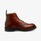 LOAKE GISBOURNE MAHOGANY DERBY BOOT RUBBER SOLE F-MEDIUM