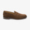 LOAKE IMPERIAL-DIS BROWN SUEDE LOAFER LEATHER SOLE F-MEDIUM