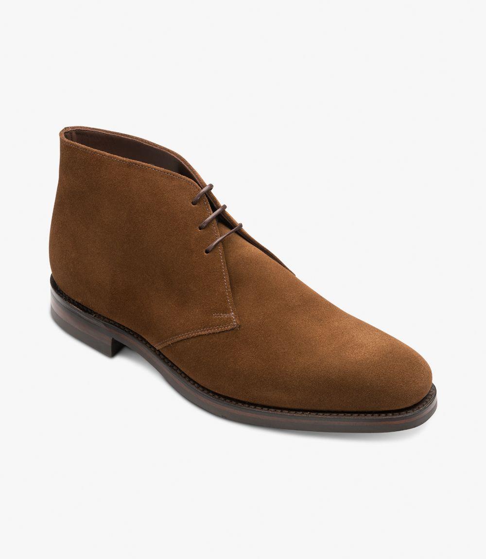 LOAKE PIMLICO BROWN SUEDE BOOT RUBBER SOLE F-MEDIUM