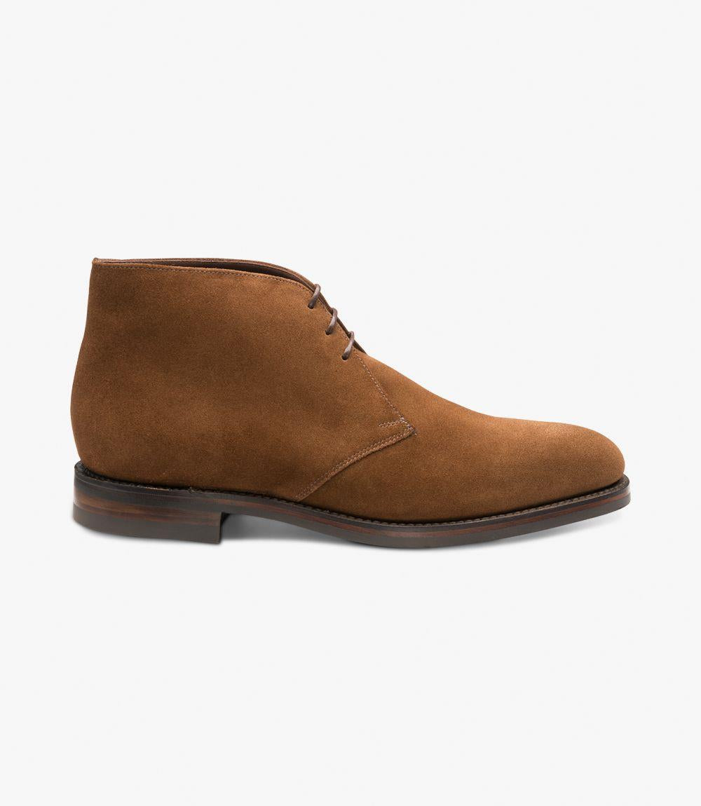 LOAKE PIMLICO BROWN SUEDE BOOT RUBBER SOLE F-MEDIUM