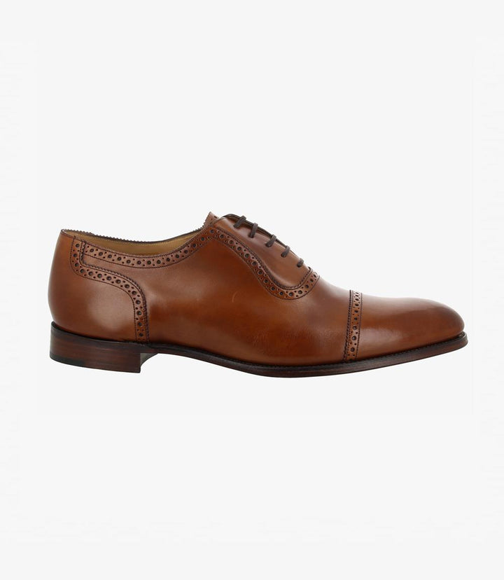 LOAKE TRINITY DEEP MAHOGANY OXFORD TOE CAP