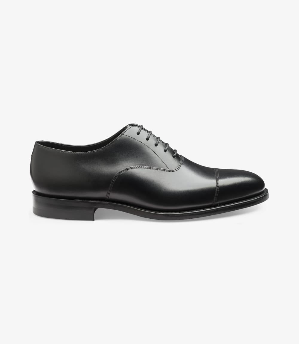 LOAKE ALDWYCH BLACK OXFORD TOE CAP RUBBER SOLE F-MEDIUM