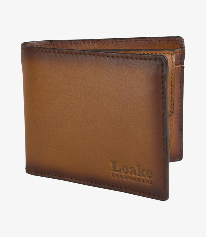 LOAKE BARCLAY CHESTNUT LEATHER WALLET