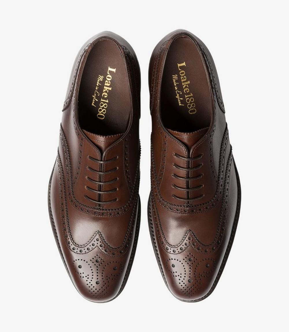 LOAKE BUCKINGHAM DARK BROWN BROGUE SHOES