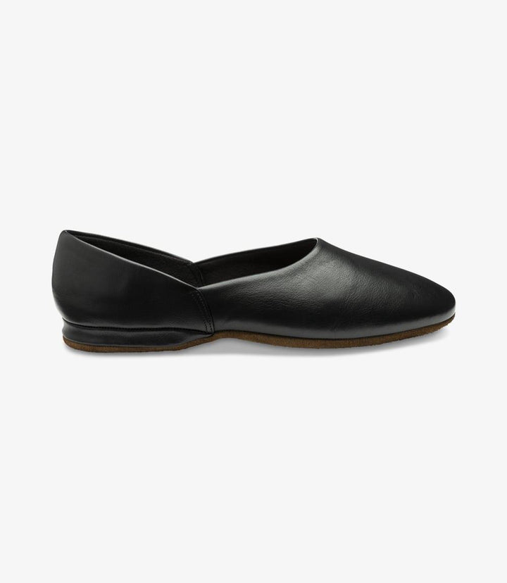 LOAKE CANNING BLACK LEATHER SLIPPERS F-MEDIUM