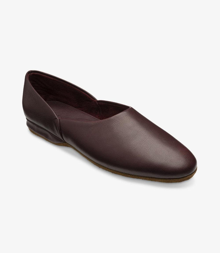 LOAKE CANNING BORDO LEATHER SLIPPERS F-MEDIUM