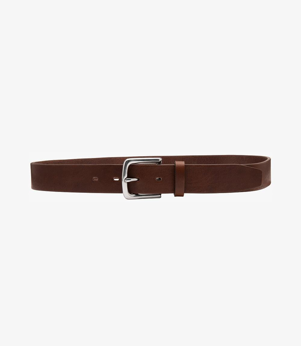 LOAKE CHELTENHAM BROWN LEATHER BELT