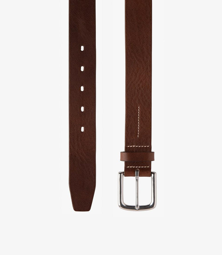 LOAKE CHELTENHAM BROWN LEATHER BELT