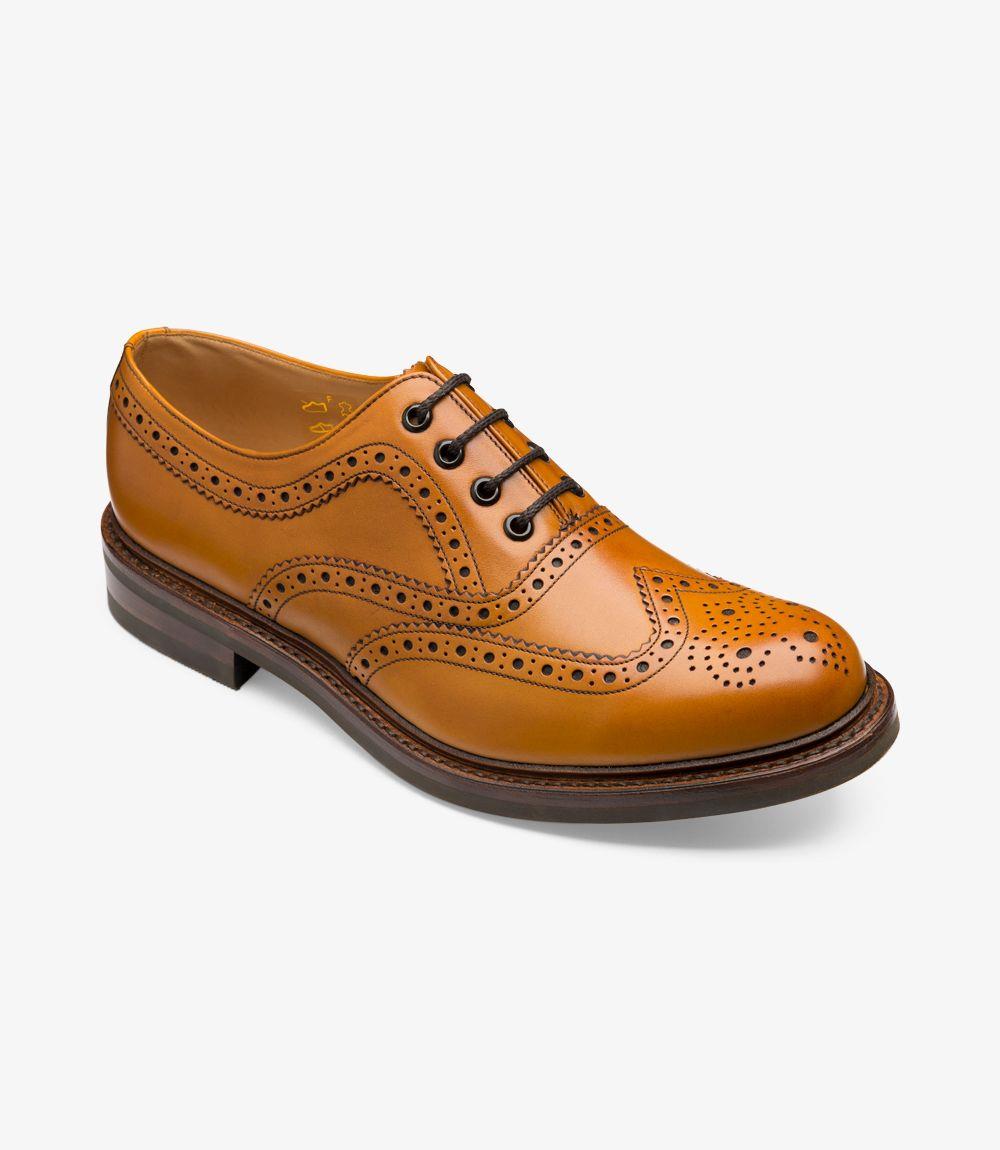 LOAKE EDWARD TAN BROGUE SHOES