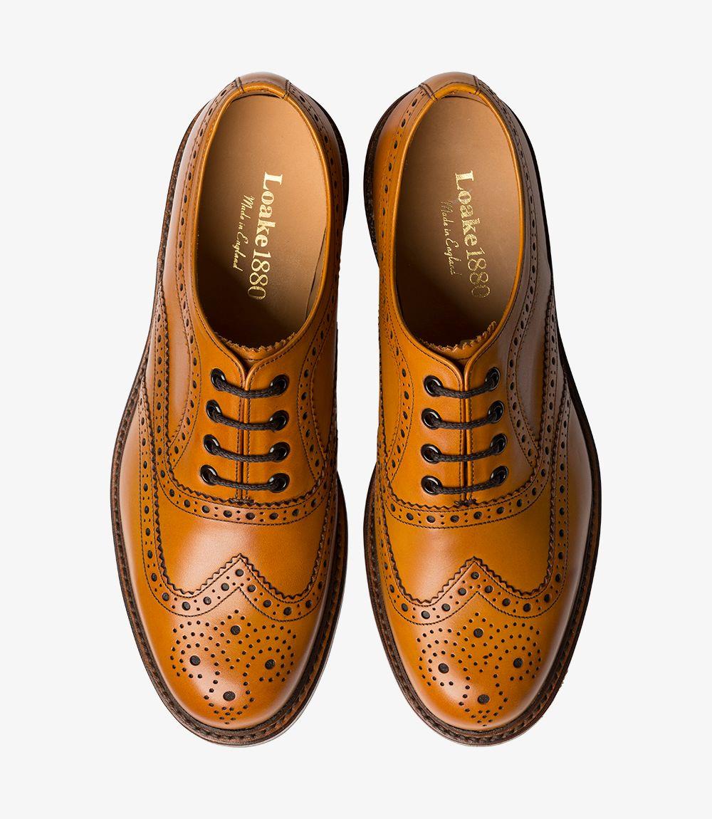 LOAKE EDWARD TAN BROGUE SHOES