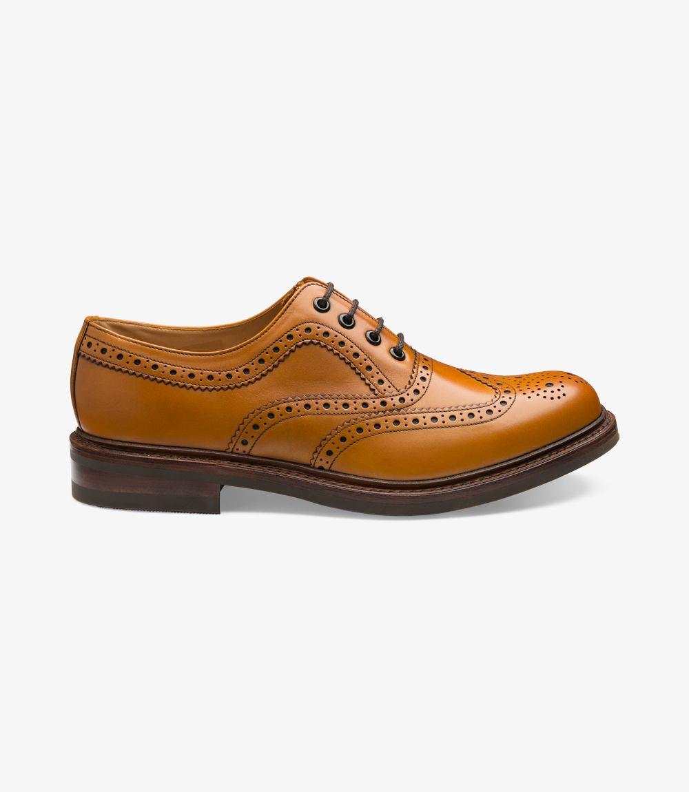 LOAKE EDWARD TAN BROGUE SHOES