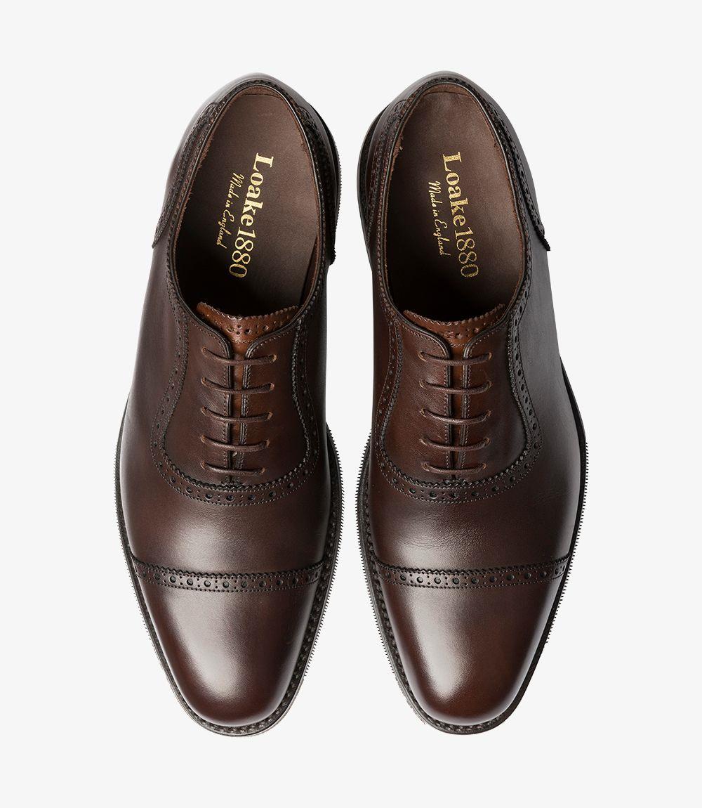 LOAKE FLEET DARK BROWN OXFORD SHOES