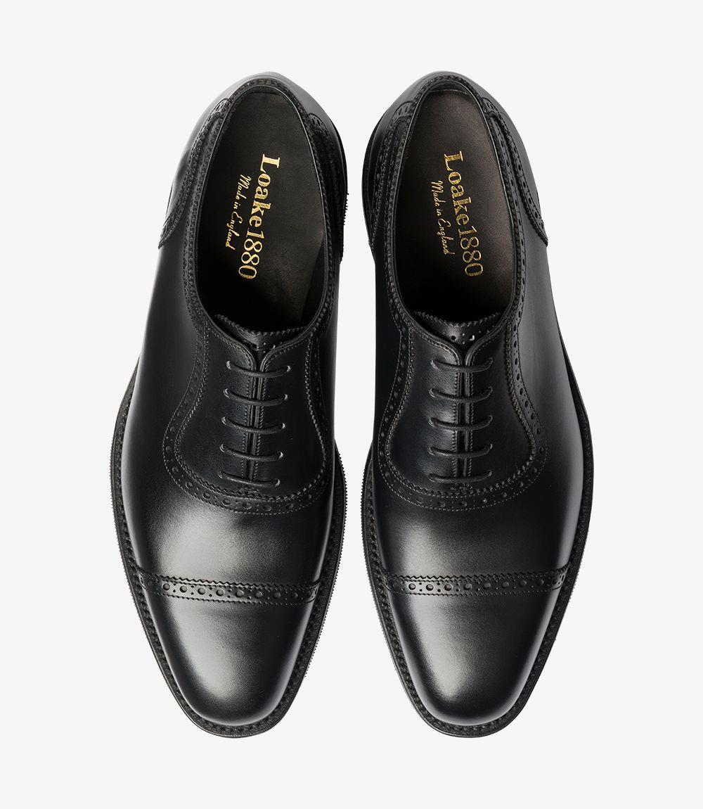 LOAKE FLEET BLACK OXFORD SHOES