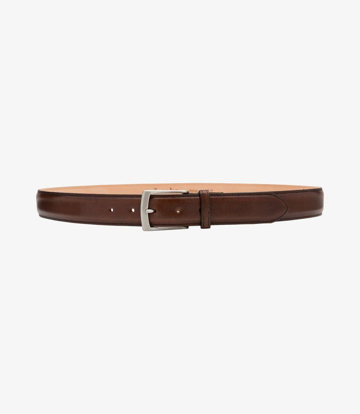 LOAKE HENRY DARK BROWN LEATHER BELT