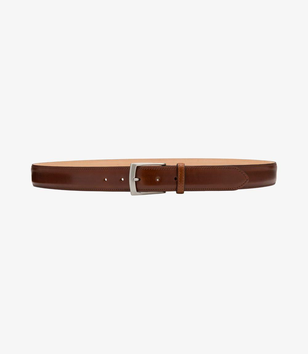 LOAKE HENRY MAHOGANY LEATHER BELT