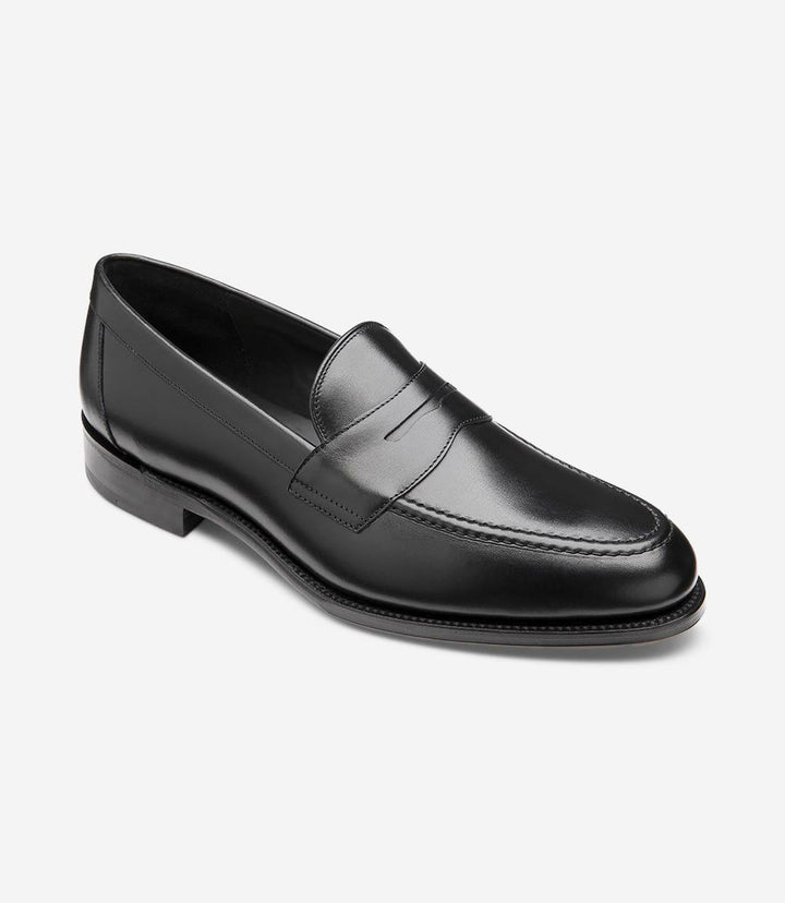 LOAKE HORNBEAM BLACK LOAFER LEATHER SOLE F-MEDIUM