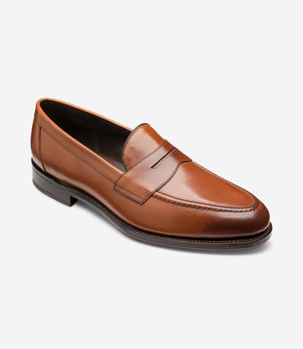 LOAKE HORNBEAM MAHOGANY LOAFER LEATHER SOLE F-MEDIUM