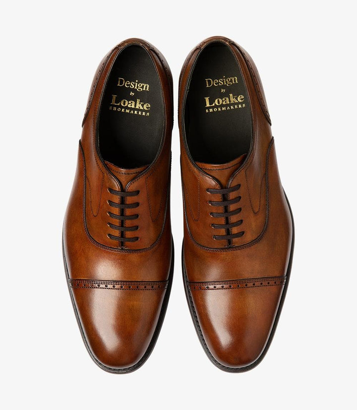 LOAKE HUGHES CHESTNUT OXFORD SHOES