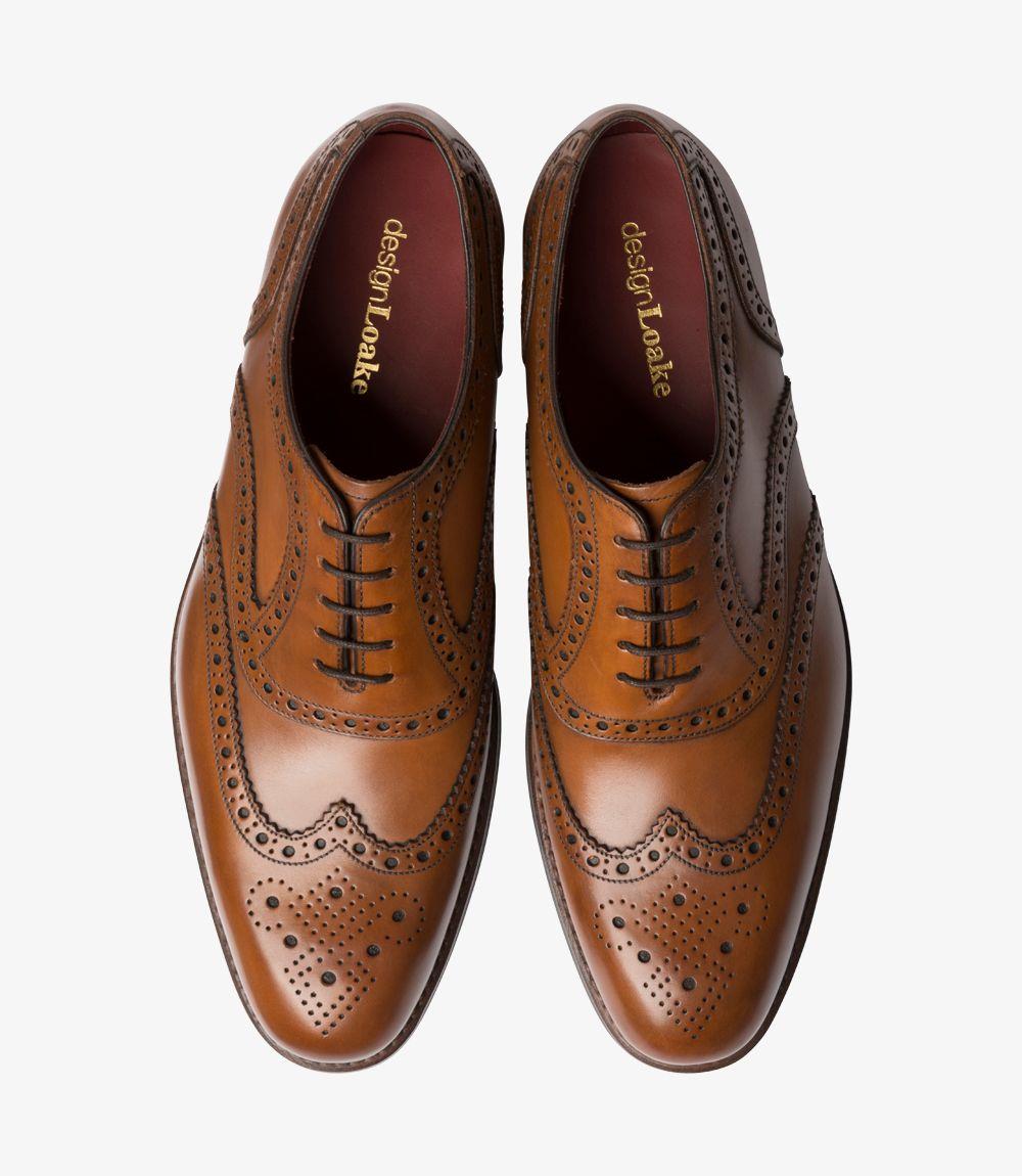 LOAKE KERRIDGE CEDAR OXFORD BROGUE RUBBER SOLE F-MEDIUM