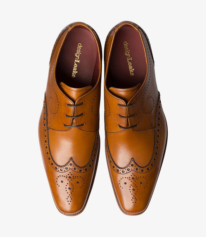 LOAKE KRUGER TAN BROGUE SHOES