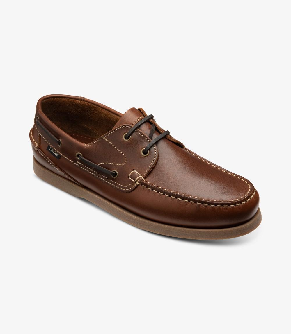 LOAKE LYMINGTON BROWN BOAT SHOES