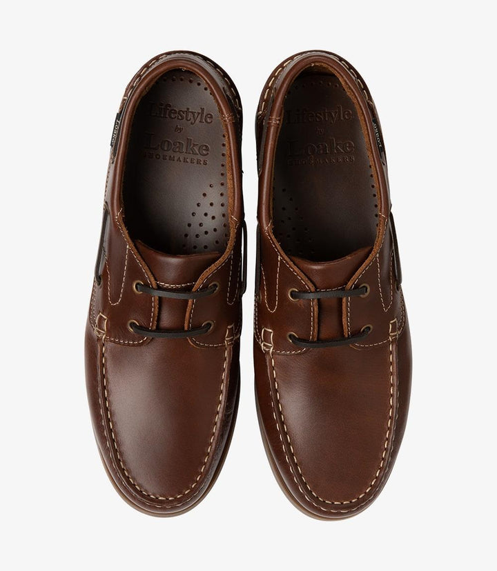 LOAKE LYMINGTON BROWN BOAT SHOES