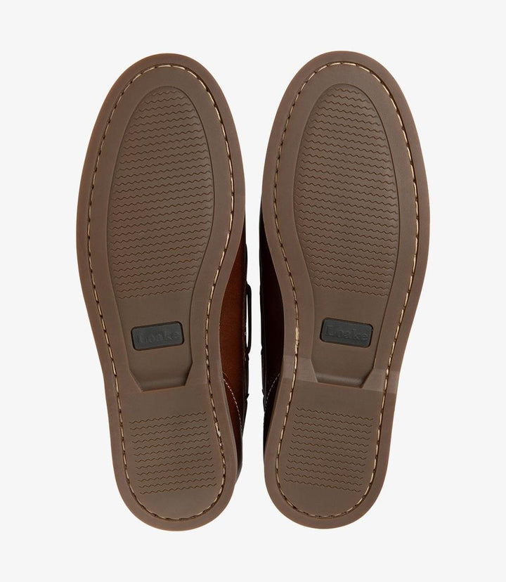 LOAKE LYMINGTON BROWN BOAT SHOES