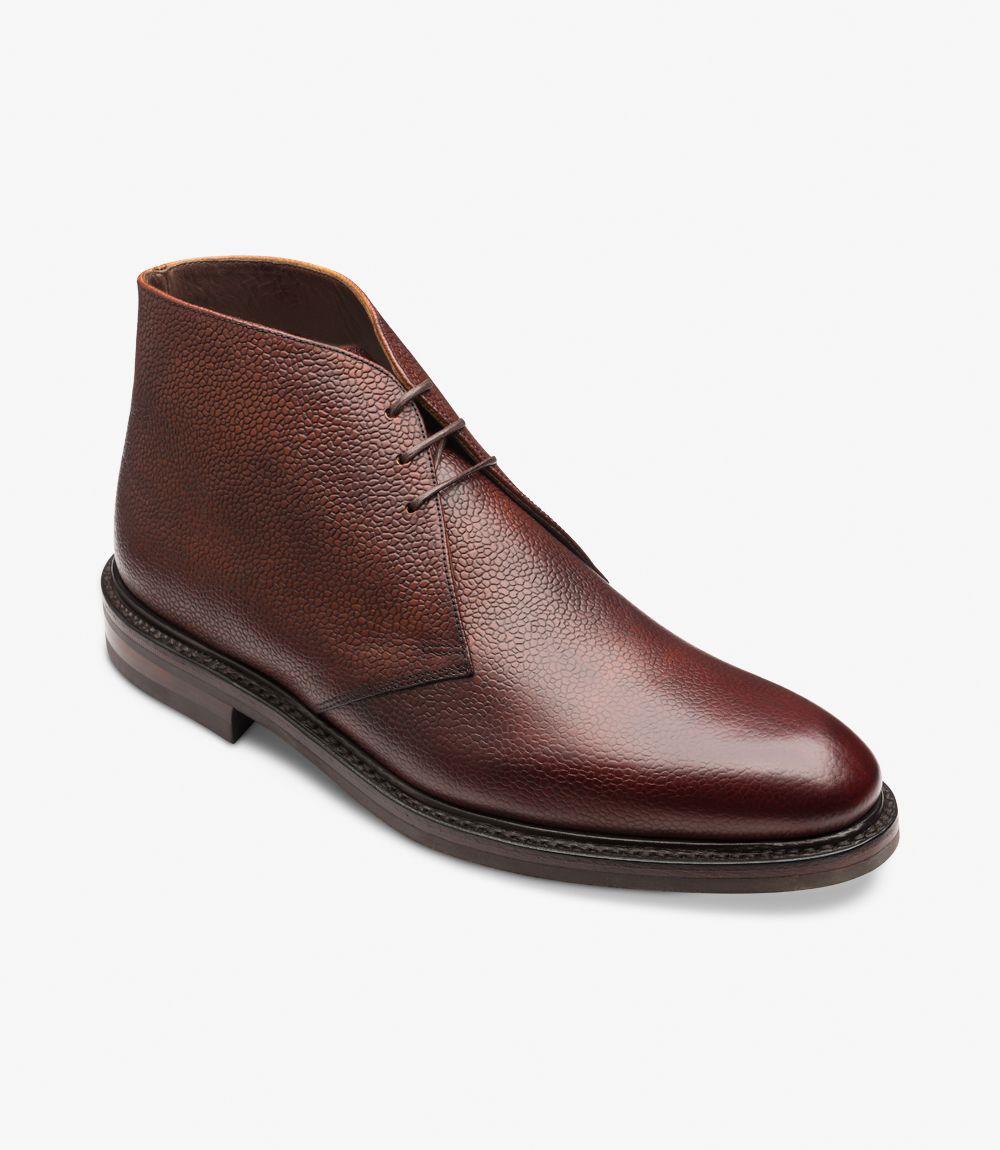 LOAKE LYTHAM OXBLOOD CHUKKA BOOT RUBBER SOLE F-MEDIUM