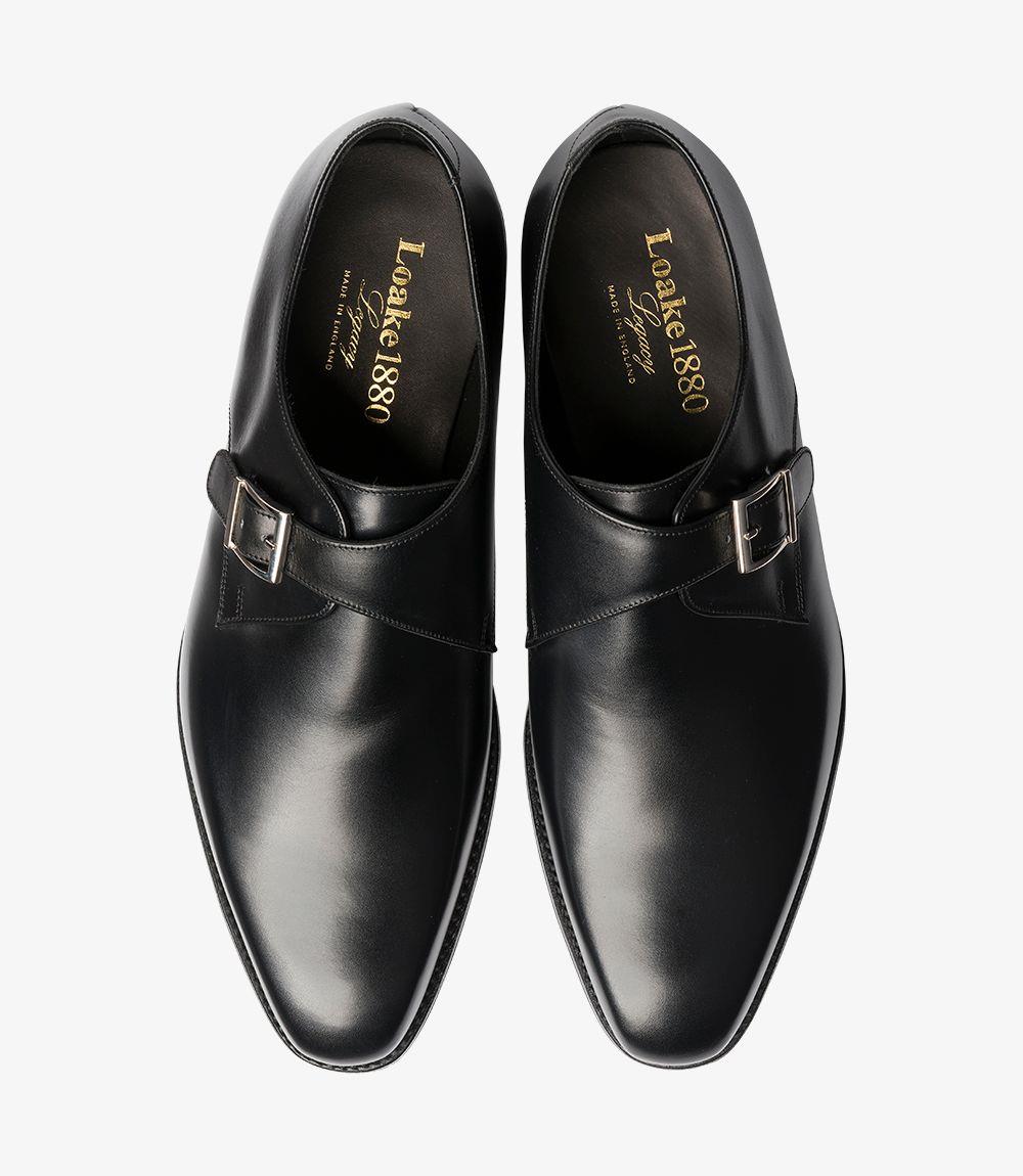 LOAKE MEDWAY BLACK MONK SHOES