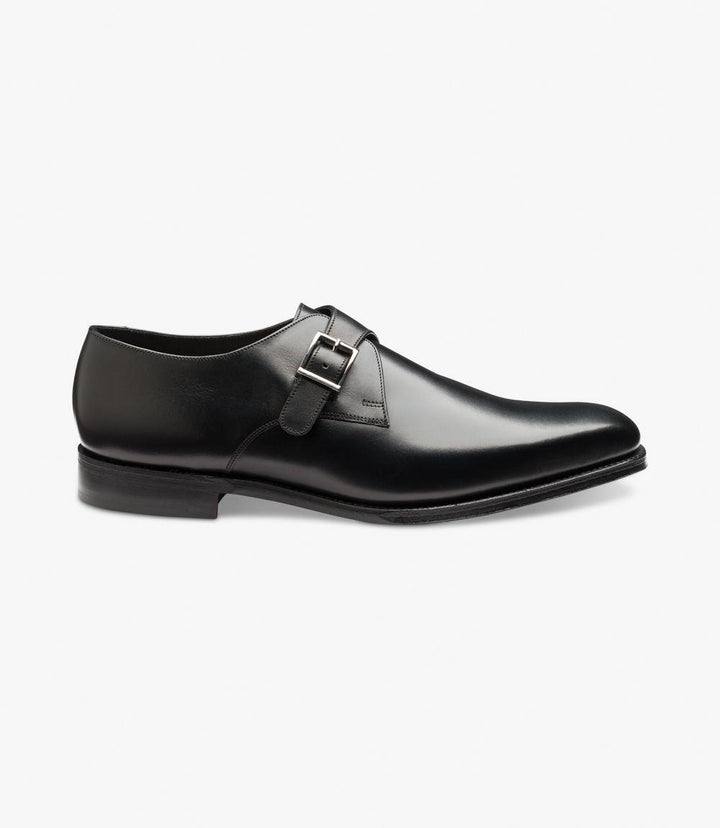 LOAKE MEDWAY BLACK MONK SHOES