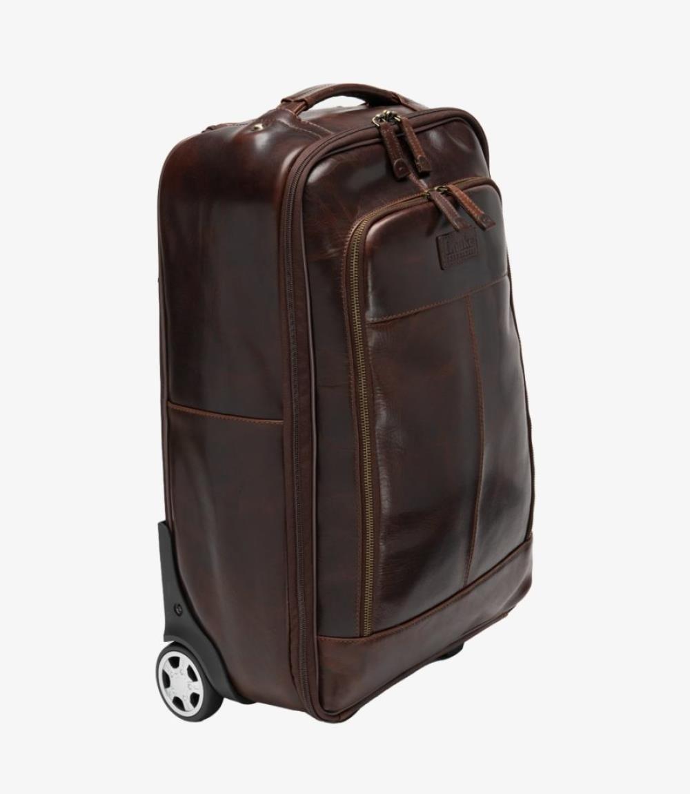 LOAKE PARIS BROWN LEATHER SUITCASE