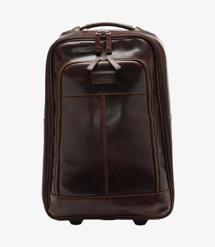 LOAKE PARIS BROWN LEATHER SUITCASE