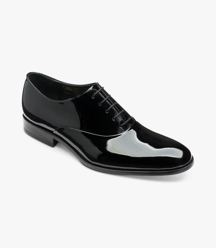 LOAKE PATENT BLACK OXFORD SHOE