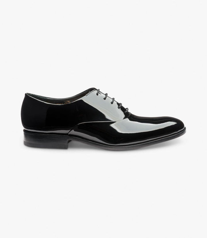 LOAKE PATENT BLACK OXFORD SHOE