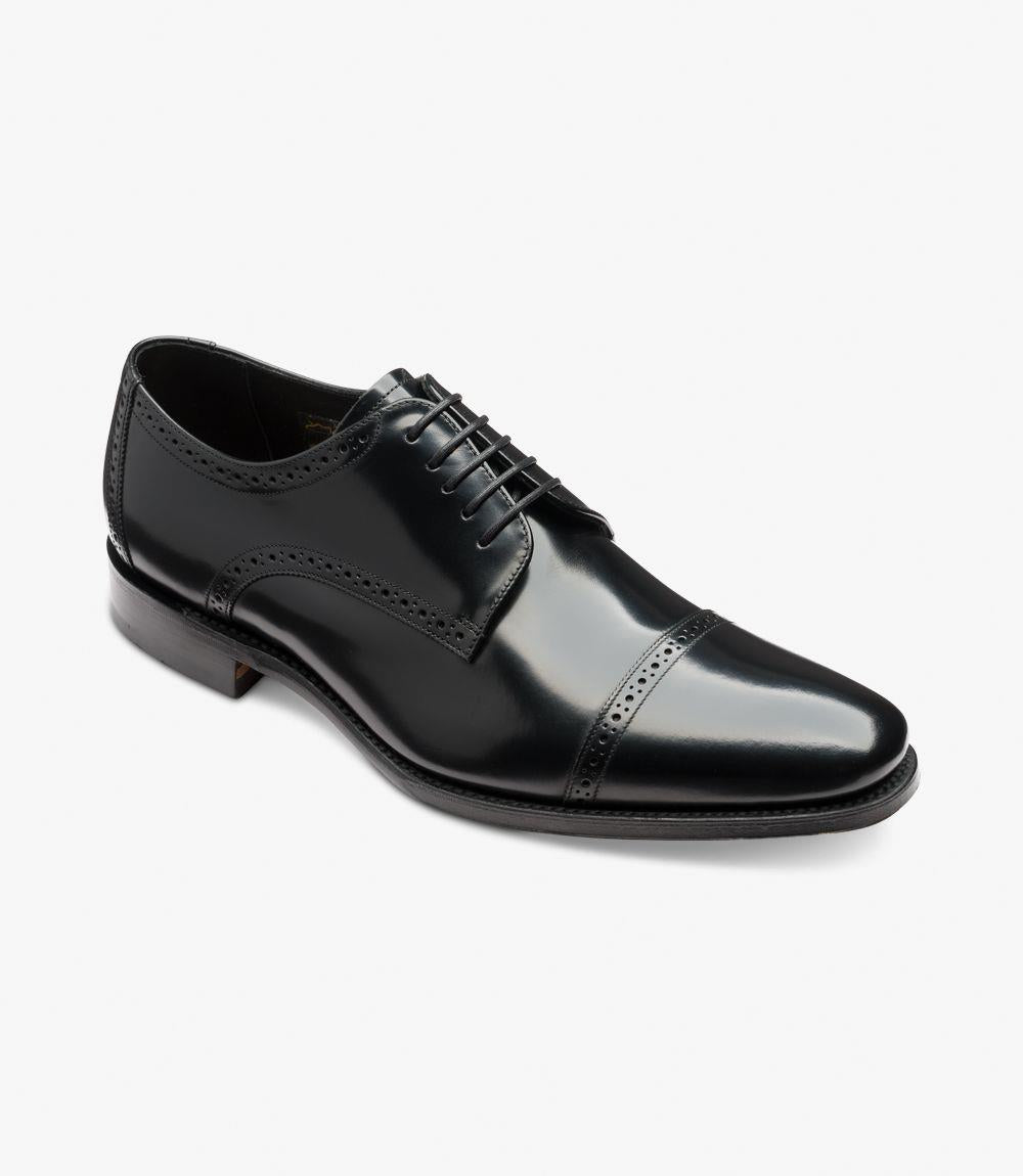 LOAKE REEVES BLACK DERBY SHOES