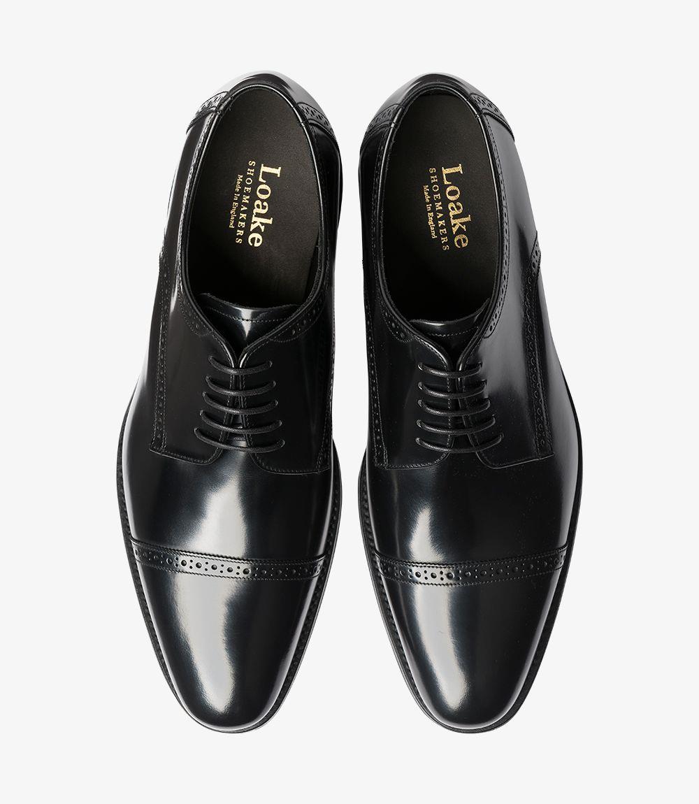 LOAKE REEVES BLACK DERBY SHOES